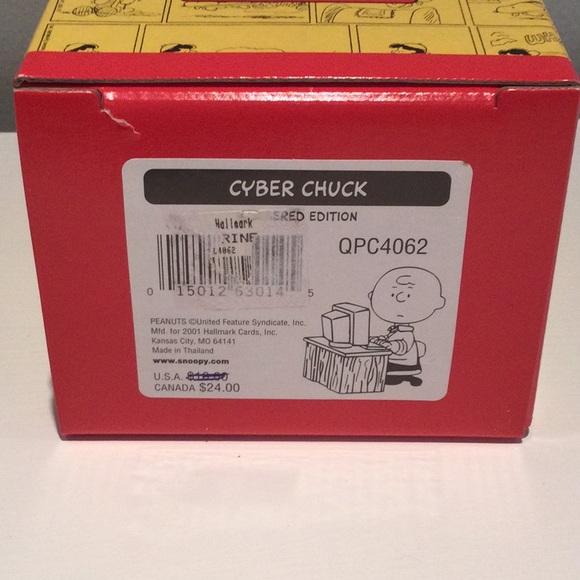 Peanuts Charlie Brown Figurine Cyber Chuck Hallmark Peanuts Gallery 2001 in Box - Picture 2 of 10